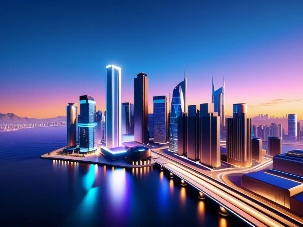 Escenario futurista en Java: ciudad vibrante en JMonkeyEngine Desarrollo de juegos indie Java: impresionante nivel de juego 8k ultradetallado con una ciudad futurista, rascacielos y energía vibrante