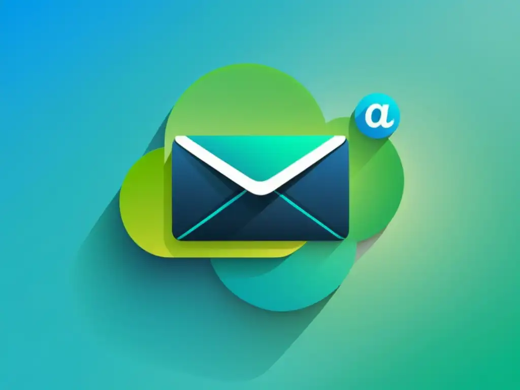 Automatización de Email Marketing: Nodos Interconectados Interconexión eficiente en plataformas de Email Marketing con flujos de trabajo representada en ilustración minimalista en tonos azules y verdes