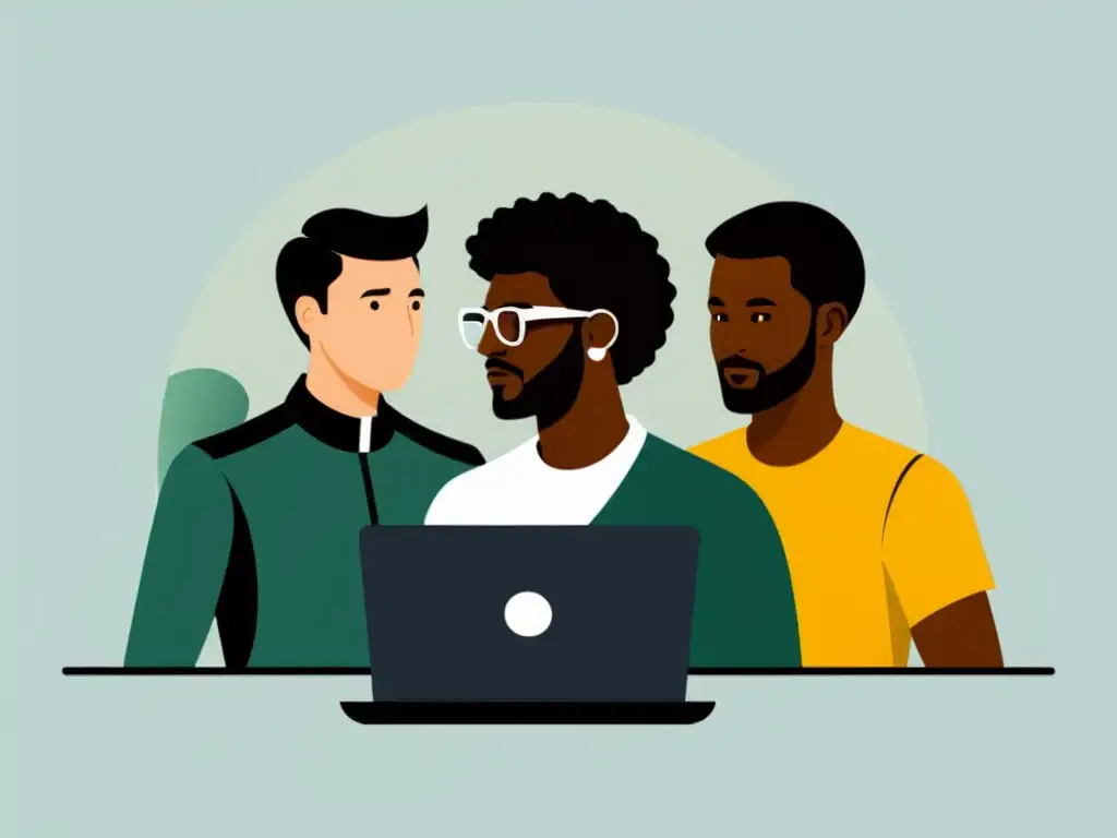 Equipo global de desarrolladores colaborando en proyecto virtual Un equipo global de desarrolladores colaborando en un proyecto virtual con herramientas colaborativas para desarrolladores globales