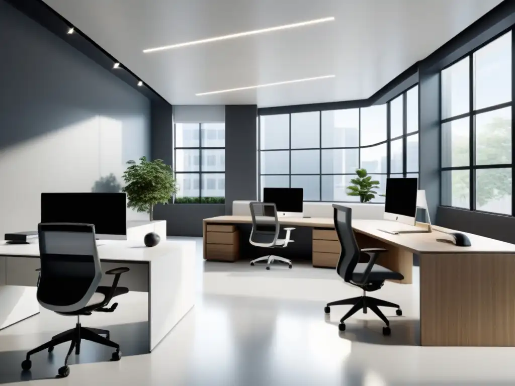 Espacio minimalista de colaboración virtual: eficiencia y tranquilidad Un espacio colaborativo virtual con diseño minimalista y armonioso, ideal para plataformas de Peer Review menos conocidas