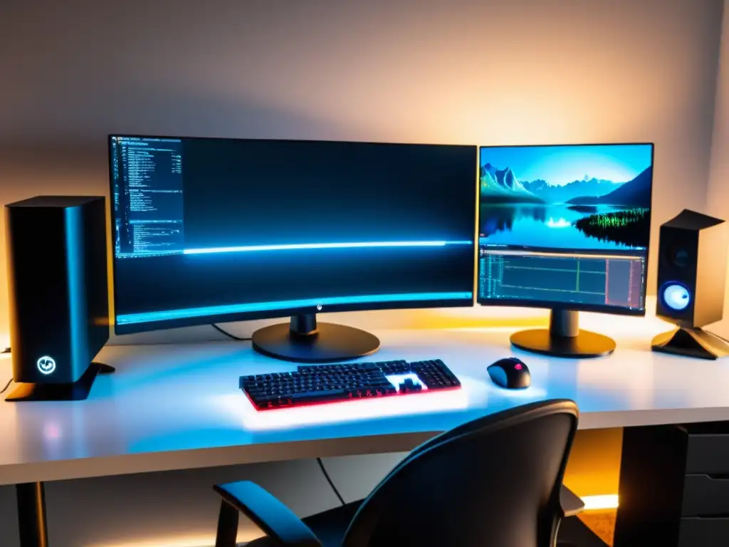 Espacio de trabajo para desarrollador de juegos: minimalista y profesional Espacio de trabajo de desarrollador de juegos indie con experiencia AppGameKit