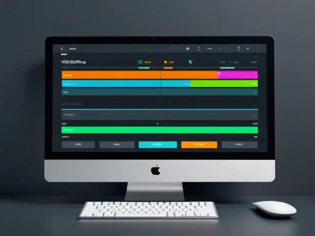Edición de vídeo de vanguardia con estética minimalista Una interfaz de edición de video minimalista y sofisticada con herramientas de edición de video menos conocidas, vibrante y creativa