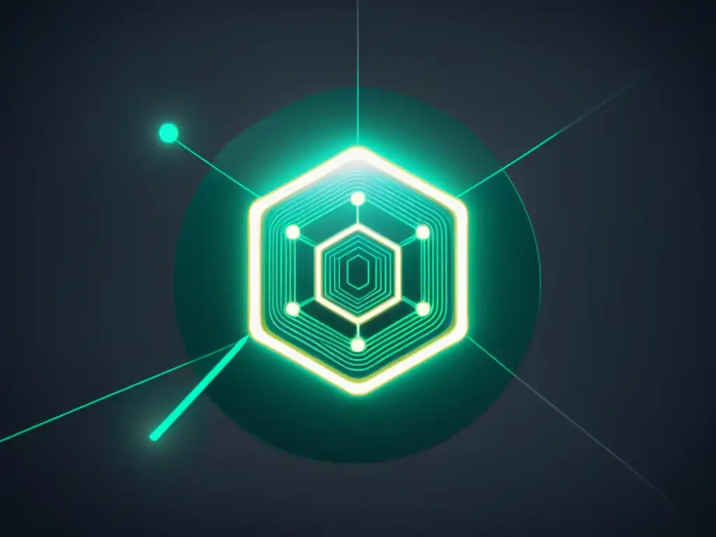 Plataforma blockchain futurista: transacciones eficientes Interfaz futurista de plataforma blockchain con nodos de transacción brillantes y datos fluidos
