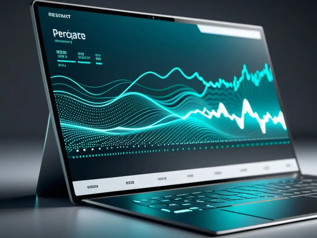 Interfaz futurista de software en 8k: Innovación y eficiencia Interfaz de software futurista con eficiencia y visualización de datos avanzada en 8k