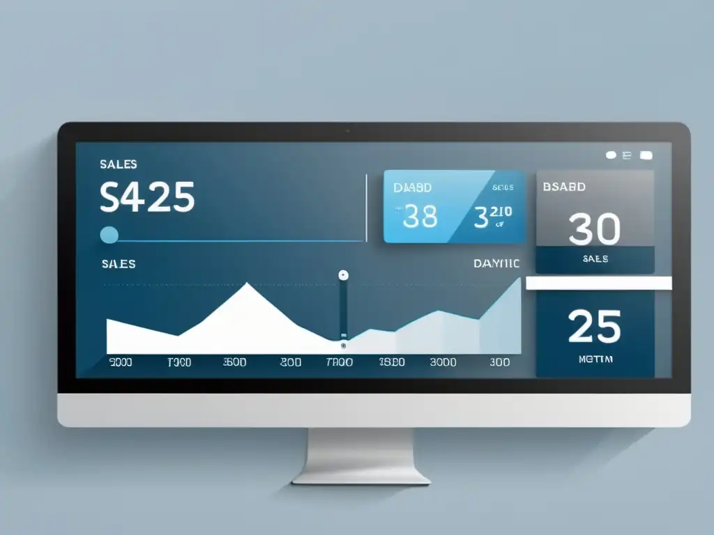 Tablero de ventas futurista con análisis predictivo Un panel de ventas futurista con análisis predictivo de software