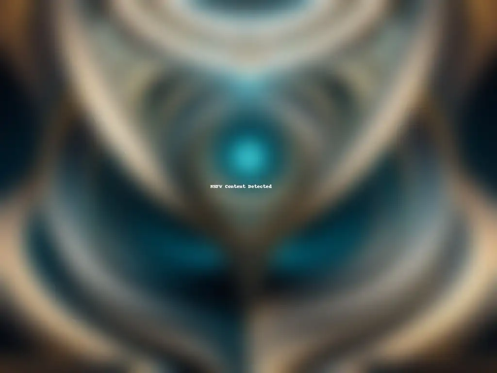 Fractal 3D futurista con luces vibrantes Software de efectos visuales menos conocido: Imagen 3D futurista con fractales metálicos y luces vibrantes en azul eléctrico