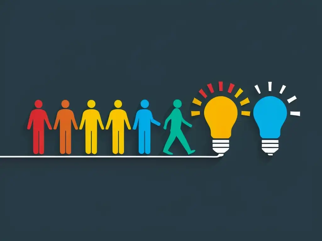 Proceso de compra: del descubrimiento a la decisión Un viaje visual a través de las etapas de la compra, desde la conciencia hasta la toma de decisiones, con iconos que representan cada fase